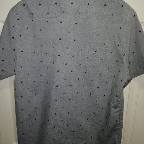 Men's Molokai Surf Co. Short-Sleeved Shirt Anchor Design, Size L, Gently Used - Picture 5 of 6